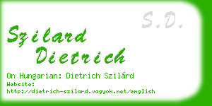 szilard dietrich business card
